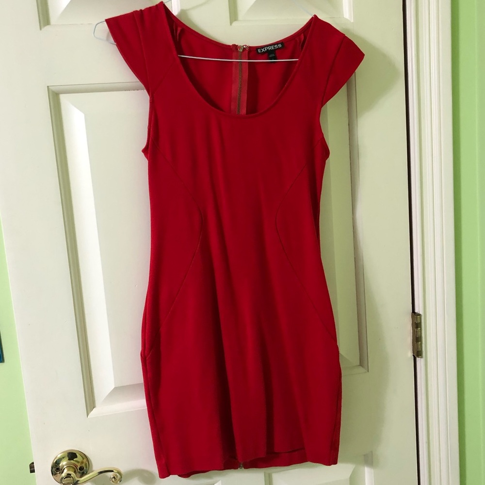 Form Fitting Red Dress
